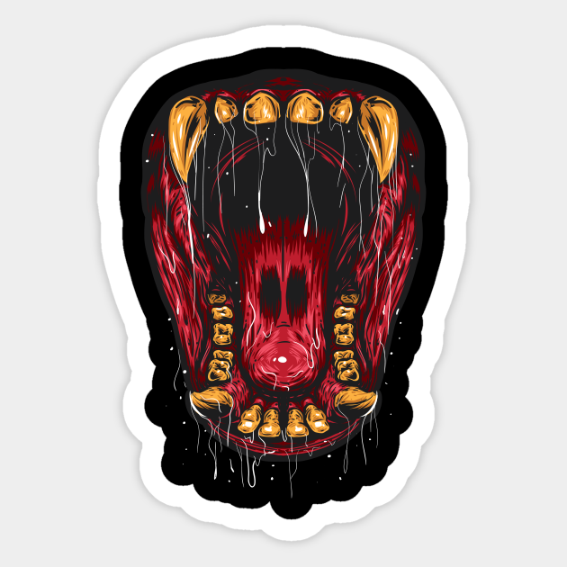 Beast Mouth Beast Sticker TeePublic